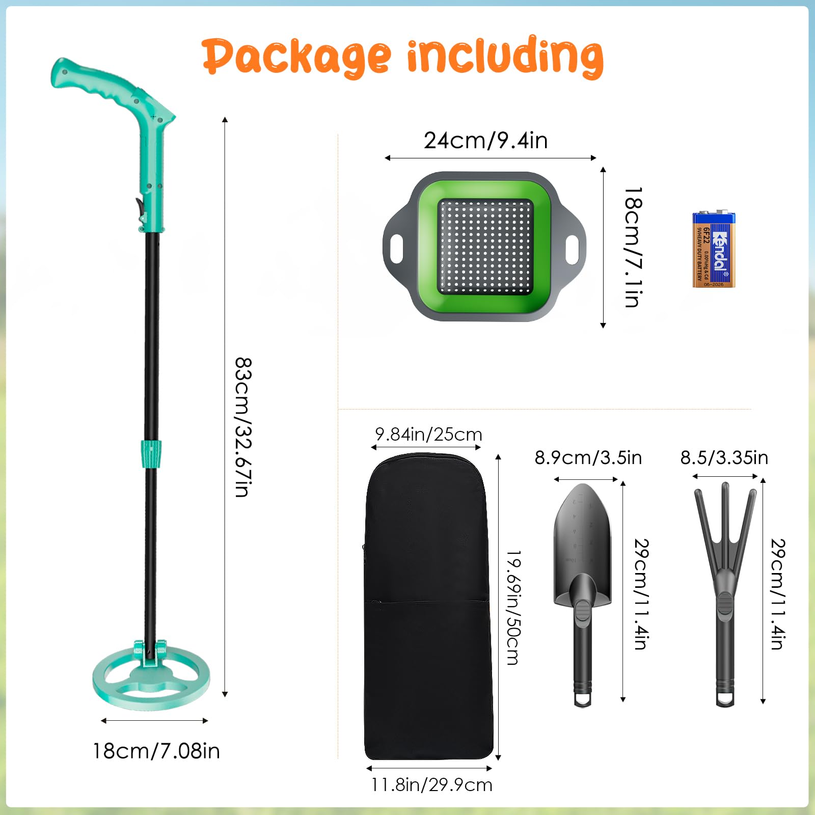 Detector de Metales Niños, Metales Detector con Bobina Impermeable de 18 cm con Pantalla LCD, Detector de Metales Muy Sensible con Bobina de Investigación Impermeable para Niños o Principiantes