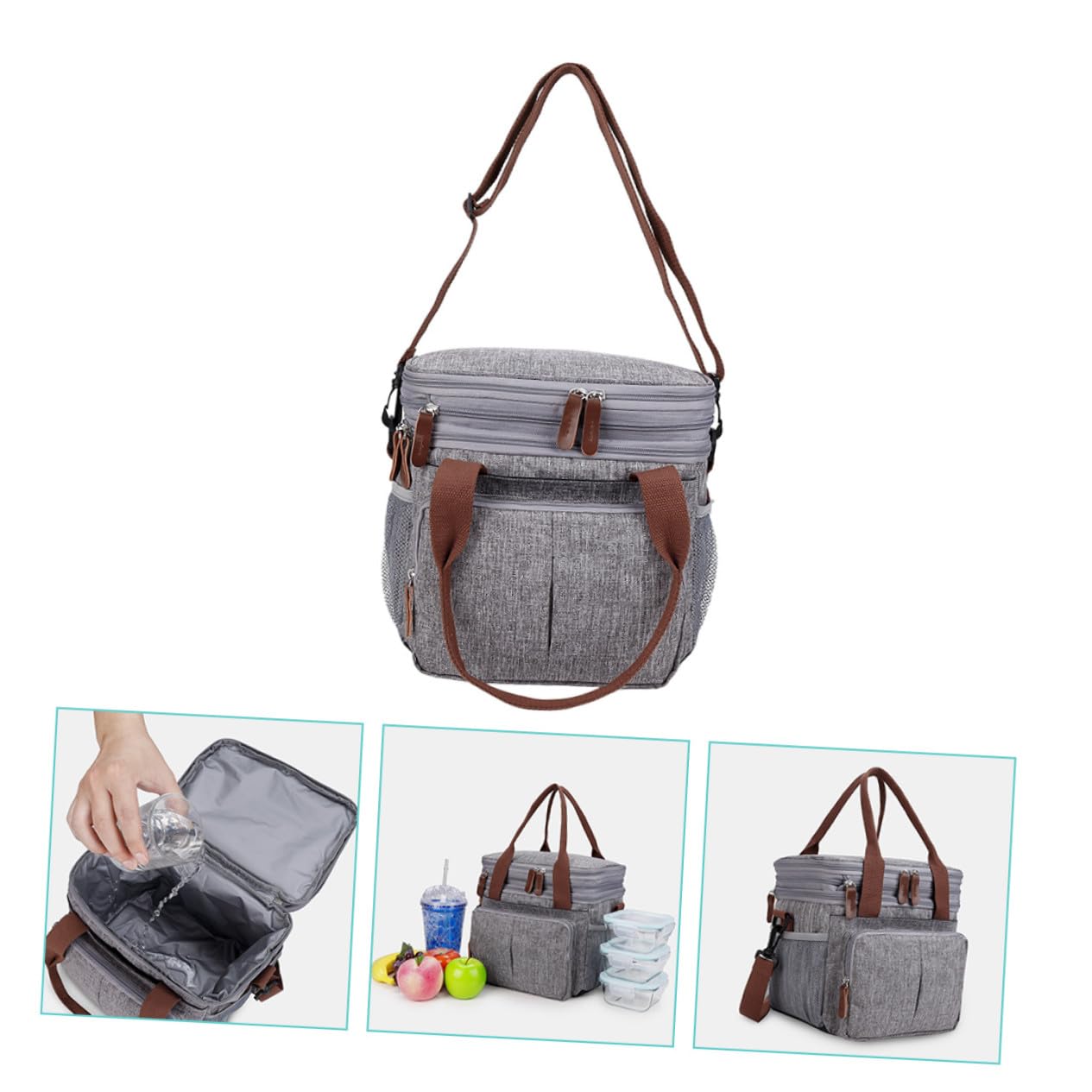 Wasserdichte Lunchtasche Tragbare Bento-tasche Outdoor-lunchbox Netztaschen für Servietten und Snacks für Brotdose Obst und Utensilien