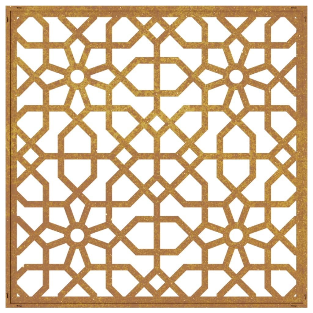 vidaXL Décoration Murale Jardin 55x55 cm Acier corten Design mauresque