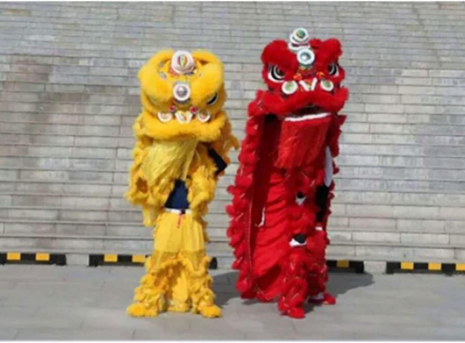 Drago Cinese per Feste Spettacoli di Artigianato Danza del Leone Feste All'aperto della Mascotte Tradizionale Testa Cinese Feste Cinesi in Italia(Rot)