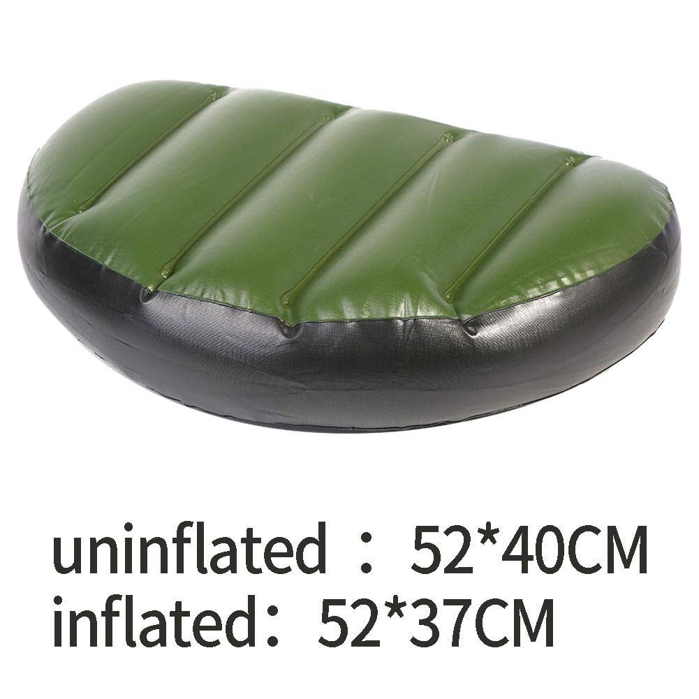 Regun cojín inflable asiento del barco, Cojín de Pesca de Pvc Suave, 90 Kg Capacidad de carga, Cojín de Asiento Inflable, para Kayak, Canoa, Barco(Tamaño Inflado 52 X 37 cm)