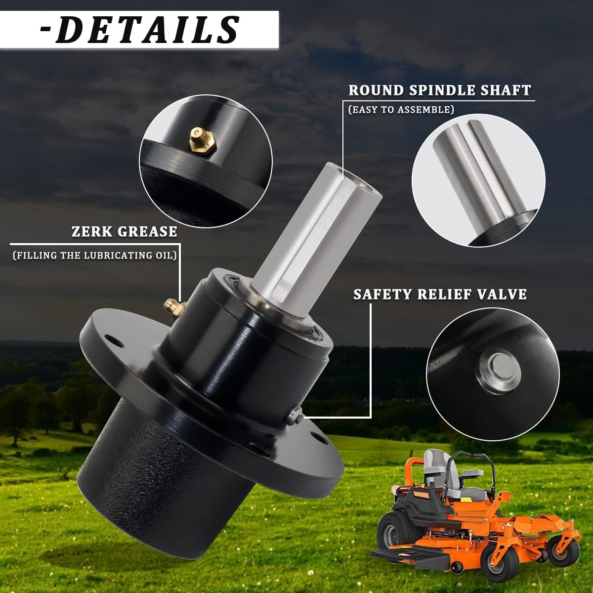 Deck Spindle For Scag Turf Tiger & Cheetah Zero-Turn Mowers (Fits 52", 61", 72" Decks)