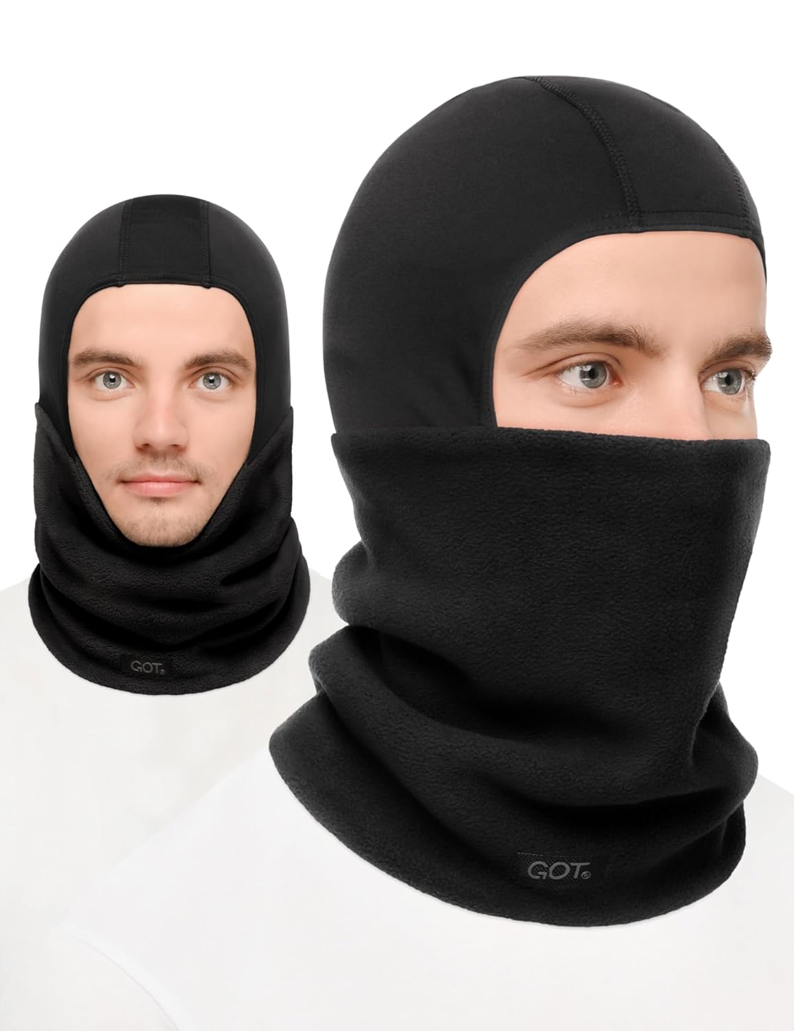 GOT Sports Ski Mask for Men - Balaclava with Fleece Neck Warmer for Cold Weather - Windproof Shiesty