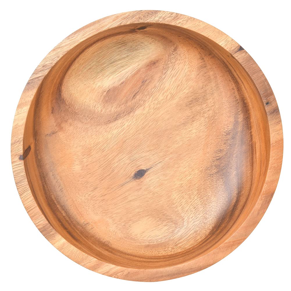 Ensaladera de Madera, Utensilios de Cocina Ecológicos, Recipiente de Comida Multifuncional para el Hogar y la Cafetería, Madera Natural 39x11,5 Cm (30 * 9cm)