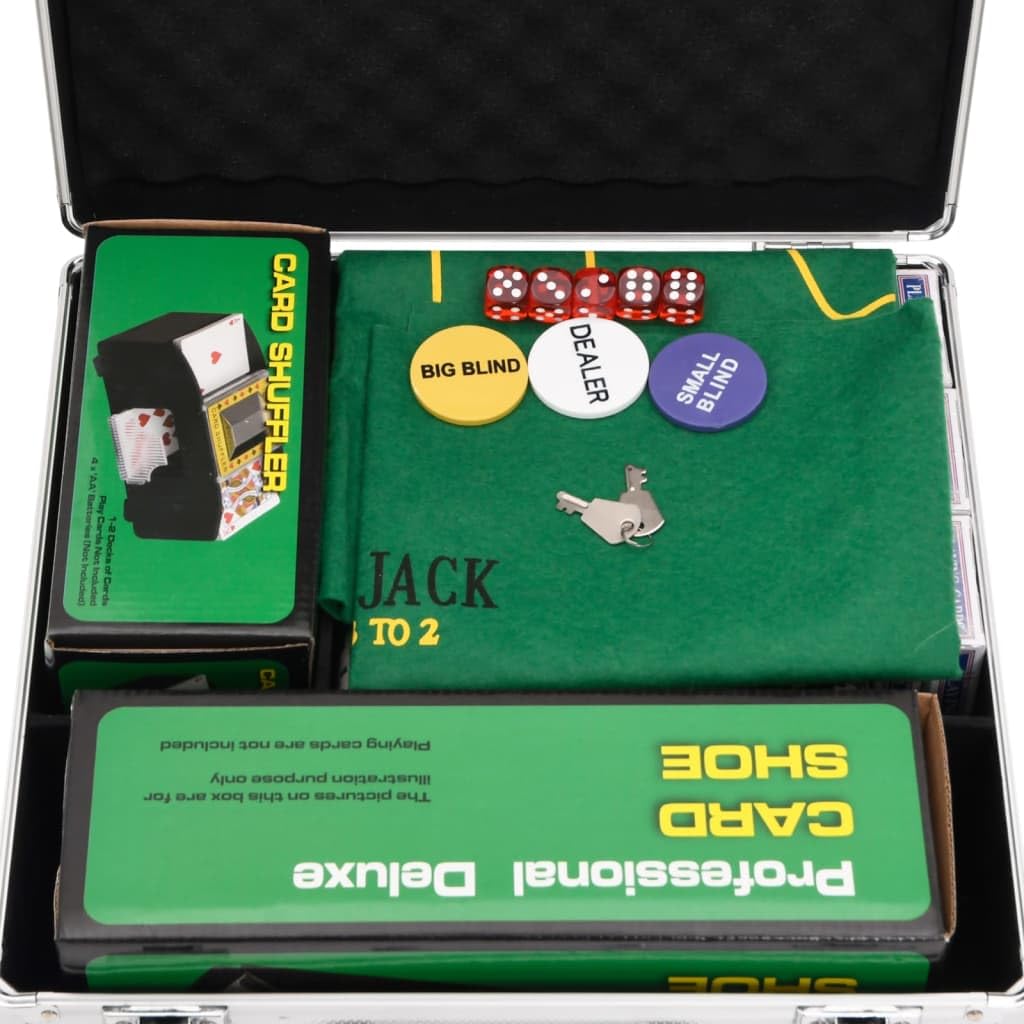 vidaXL Set di Fiches da Poker 600 pz 11,5 g
