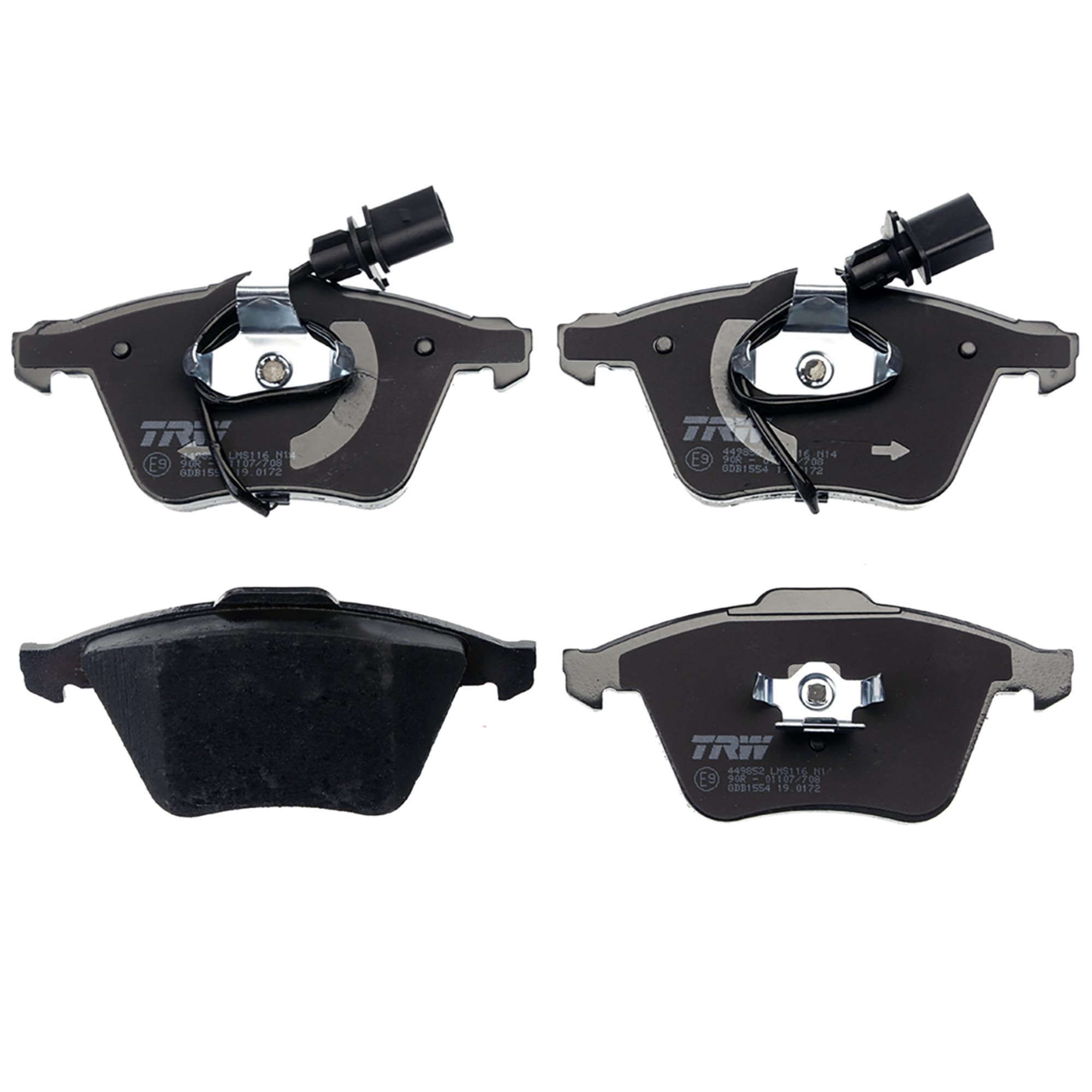 Trw GDB1554 Pastiglie Freno Set Di 4 Para Audi A4 B6 Avant (8E5) 2000-2005 Assale Anteriore E Altri Veicoli-image