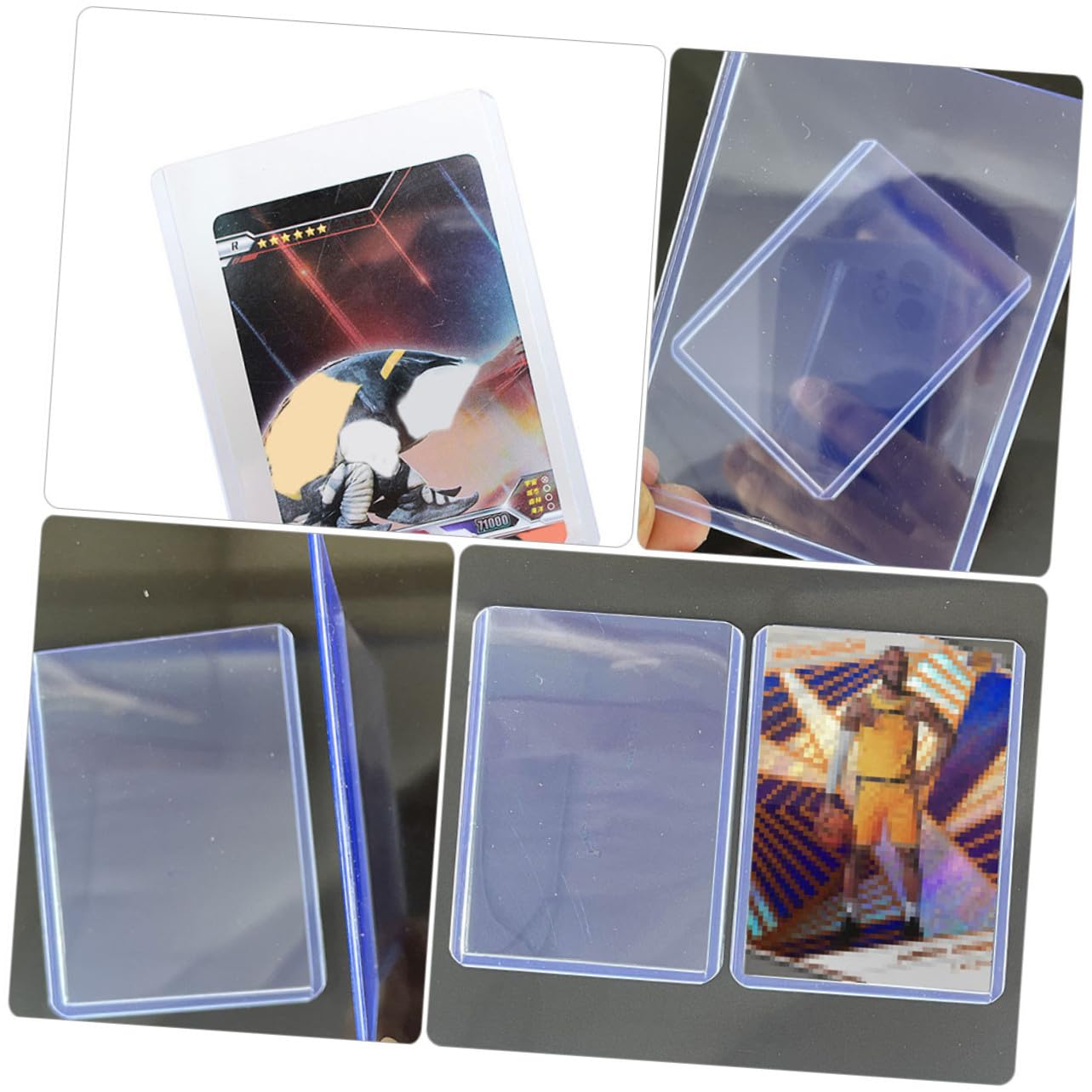 100 Stück Transparente Kartenhüllen Kratzfeste Schutzhüllen für Trading Cards Business Cards Sammelkarten Wasser Fettabweisend Geeignet für Spieler und Sammler