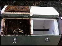 Vista 6 de Jora Composter JK 270 - Vaso de compostaje de doble cámara para exteriores, 70 galones, construcción de acero galvanizado