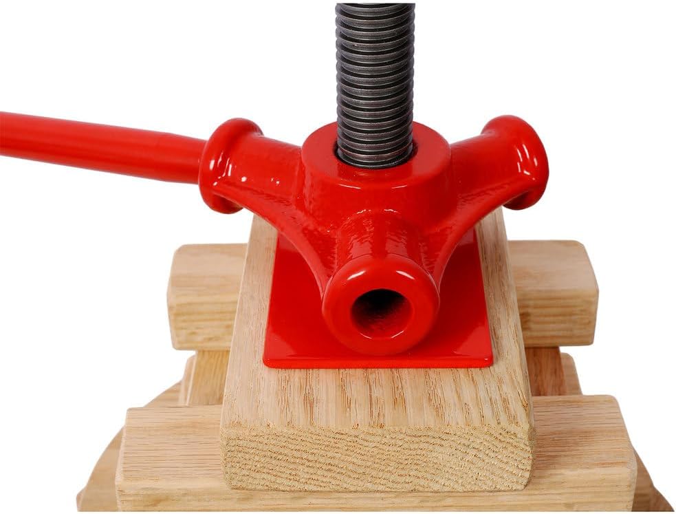 7.9 Gallon Fruit Wine Press, Heavy Duty Solid Wood & Steel Manual Juicer, Large Capacity Apple Grape Cider Crusher, Hand Press for Wine Making, Juice Extraction, Home & Bar Use