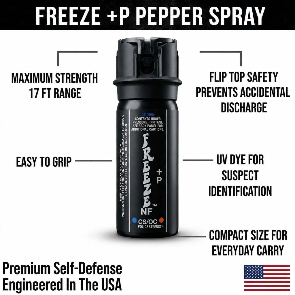 Freeze +P Pepper Spray (NF) - 2 oz Stream (Flip Top)