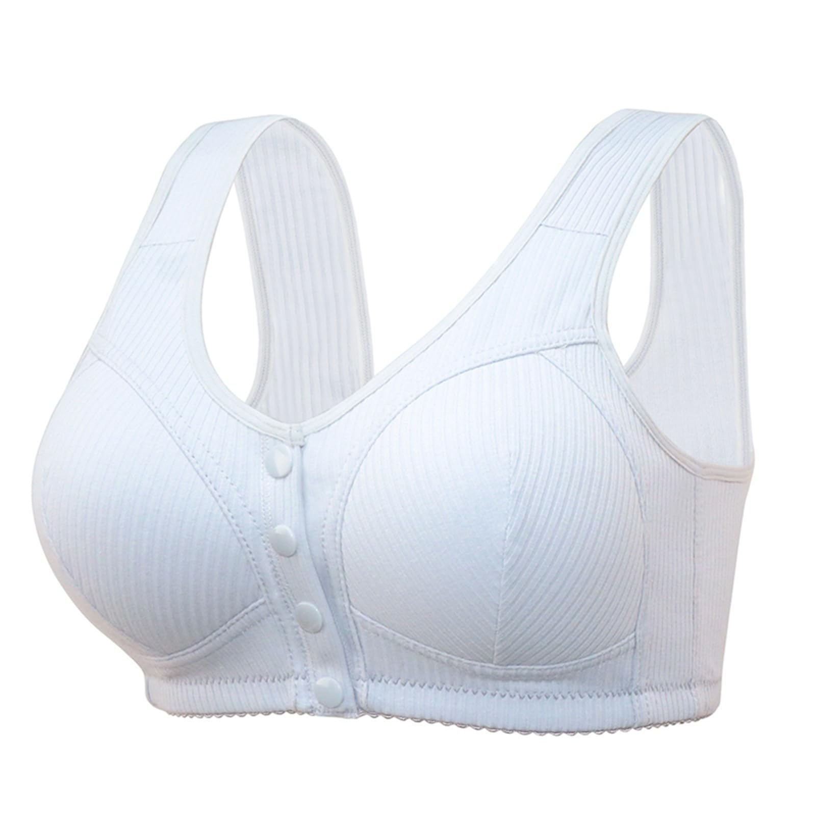 Sujetadores push up para mujer, paquete de 3 bralettes acanalados para mujer, extensores adicionales, brasier de cobertura completa, ropa interior sin costuras, brasier con botón frontal, lencería