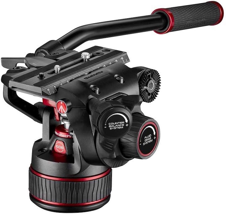 Greatest Product Manfrotto Nitrotech Fluid Video Head 608 for DSLR, Mirrorless, Video and Cinema Cameras - Continuous Counterbalance System 0-8 kg - Variable Continuous Fluid Drag System - 14 Kg Payload