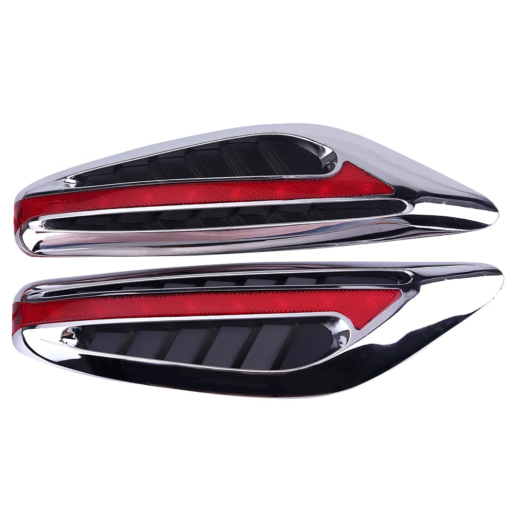 1 paire de feux direction lampe latérale DC12V lame forme Auto voiture LED latéraux marqueur(Rouge)