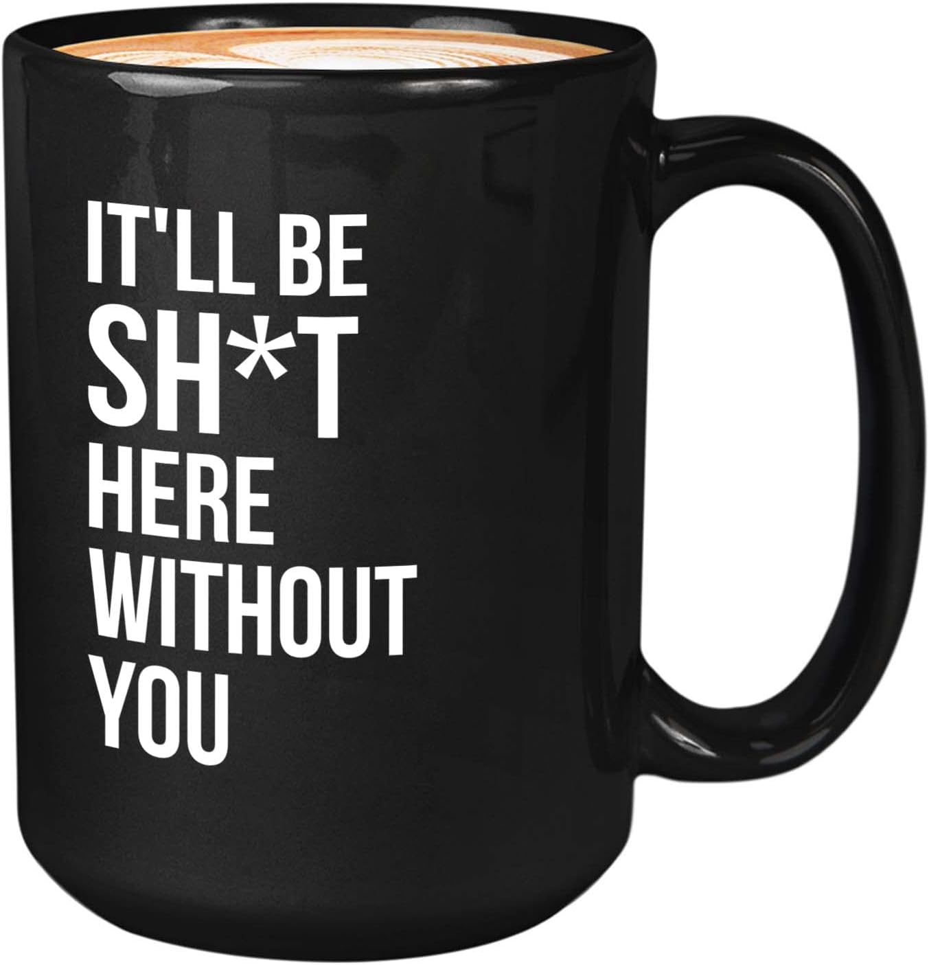 Bubble Hugs Coworker Coffee Mug 15oz Black - It'll Be Here Without You - Job Professsion Occupation Worker Employee Partner Administration Funny Jokes