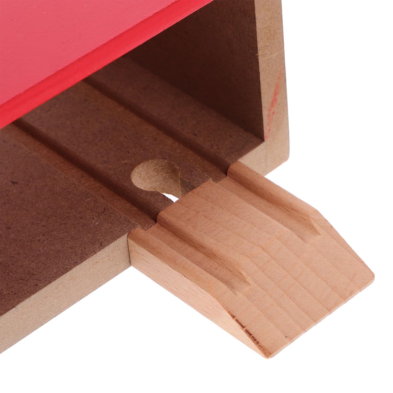 WHAMVOX Train Track Accessories Airport Toy Heliport Parking Building Wood Airport Station Toy Heliport Parking Station for Kid Wood Toy Wooden Railway Parts Wood Track Toy