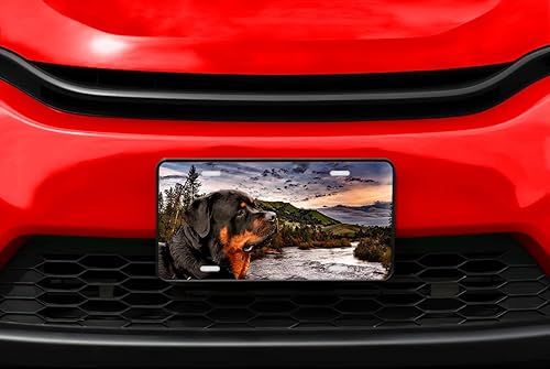 Miniatura 4 de Dog Vanity Aluminum Front License Plate (Rottweiler)