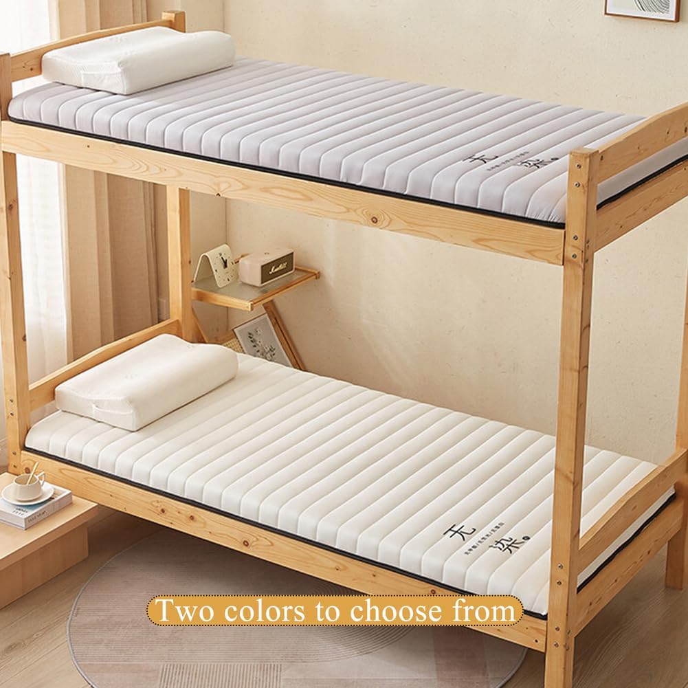 A/Blue,90 * 190cm, Futon Mattress Topper Memory Foam Japanese Floor Mattress Pad Thicken 5Cm Roll Up Tatami Mat Sleeping Bed Pad with Elastic Band for Dormitories Hotel Camping