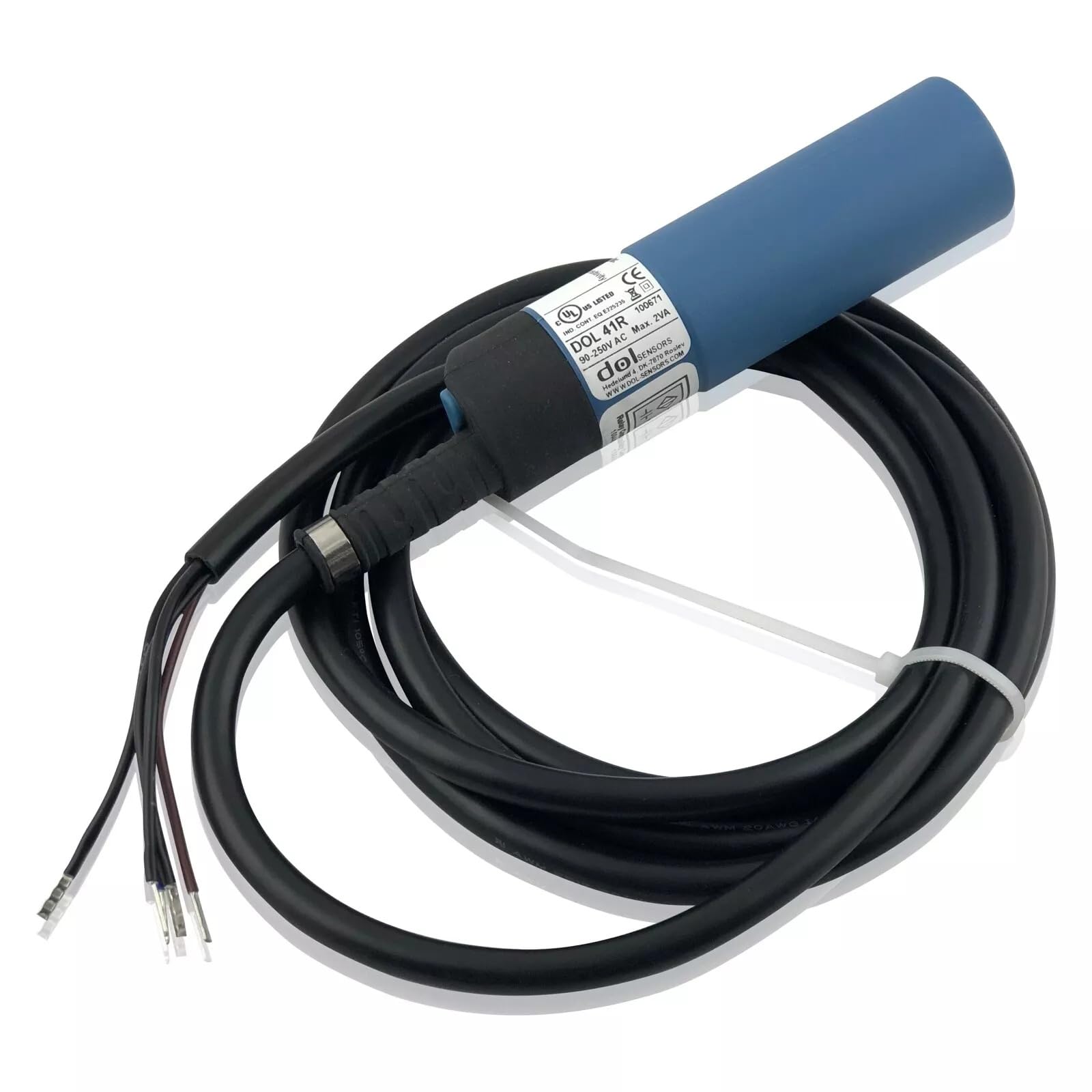 DOL 41R Kapazitiver Näherungssensor – 90–250 V AC, M30-Gewinde, Füllstandsensor für Silos & Schüttgut, sofortige Reaktion, Modell 100671