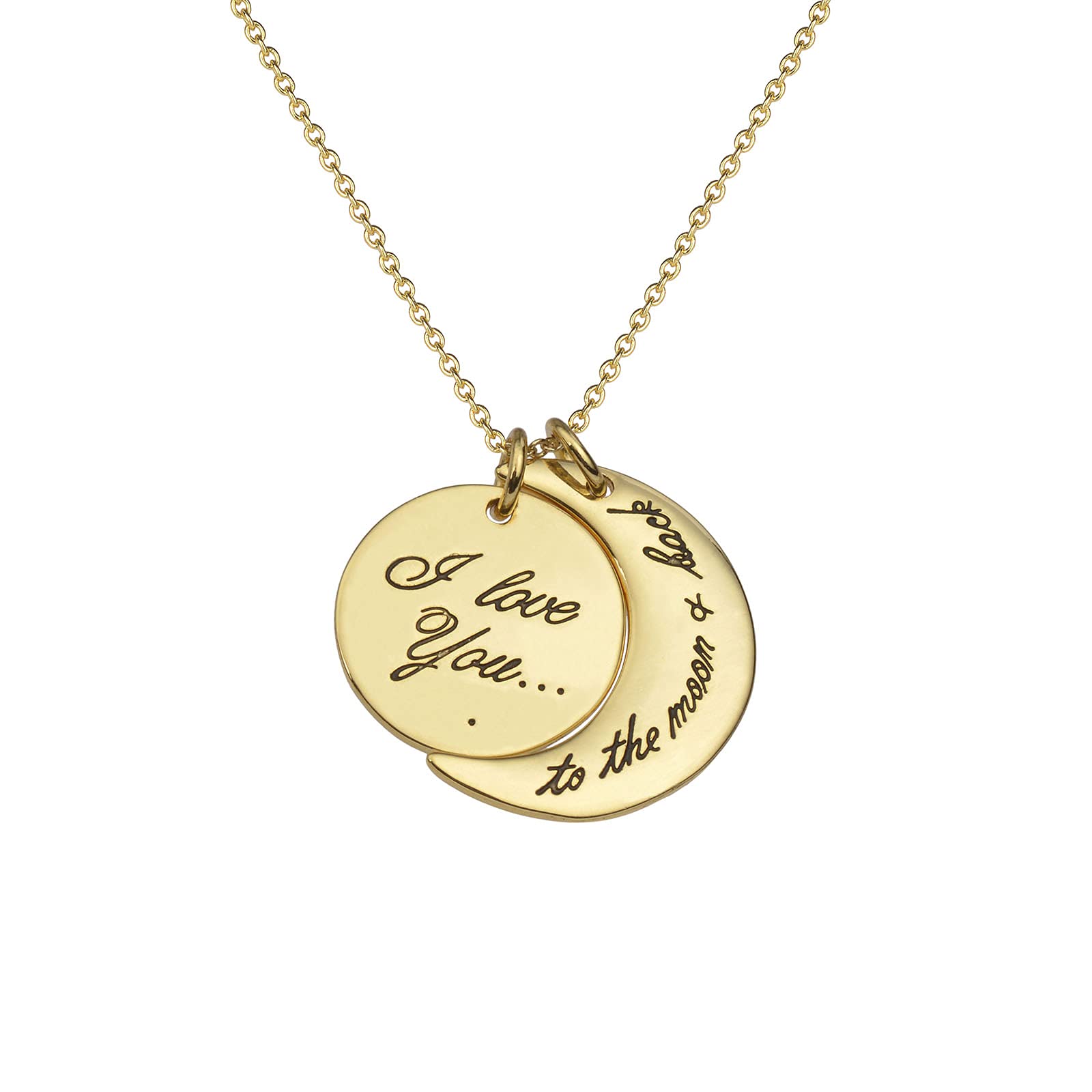 I Love You to The Moon and Back Necklace for Women Silver Gold Plated Crescent Moon Pendant Necklace Moon Jewelry for Women friend Wife Valentines Day Gift