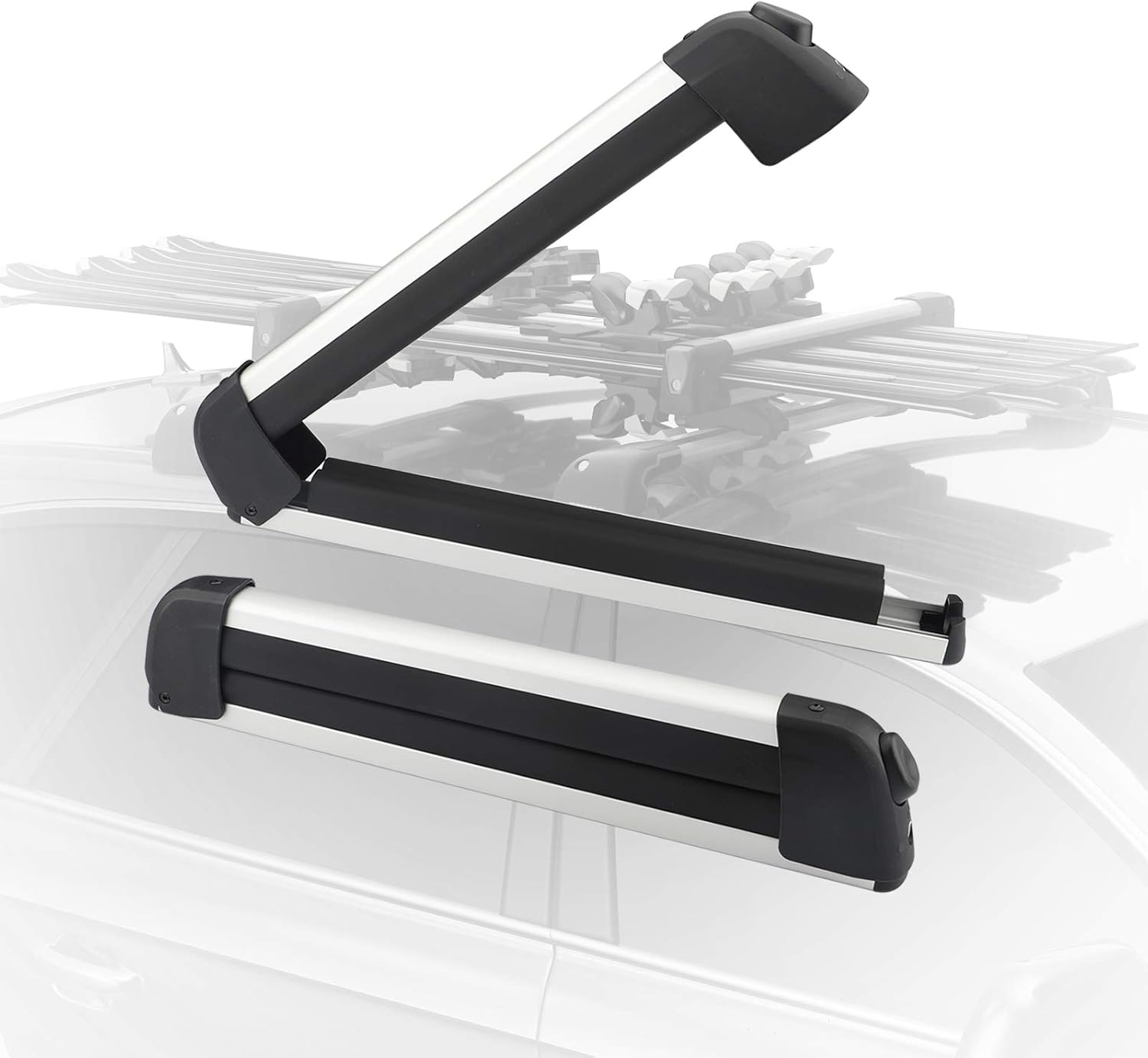 22 inch Ski & Snowboard Car Racks, Universal Ski Carriers Fit 4 Pairs of skis or 2 Snowboards: Automotive