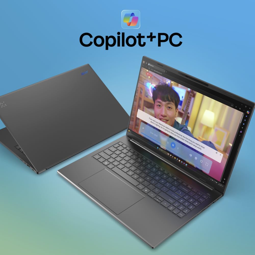 acer Aspire 16 AI Copilot+ PC A16-52M, Ordenador Portátil 16" Full HD IPS (Intel Core Ultra 7 258V, 32 GB RAM, 512 GB SSD, Intel ARC 140V GPU, Windows 11 Home), Hierro, Teclado QWERTY Español