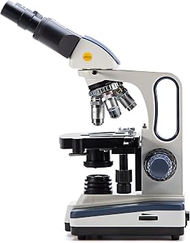 SWIFT SW350B 40X-2500X Magnification, Siedentopf Binocular Head, Research-Grade Compound Lab Microscope with Wide-Field 10X and 25X Eyepieces, Mechanical Stage, Abbe Condenser