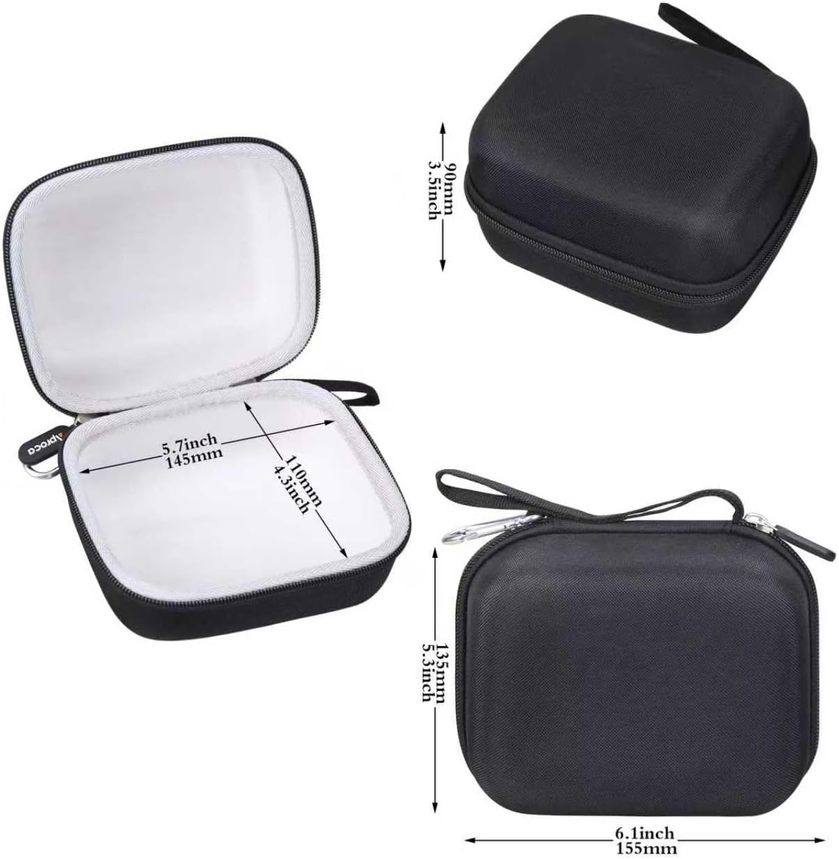 Aproca Case Compatible with Evolv Bluetooth Wireless Upper Arm Blood Pressure Monitor, Portable Storage Bag for Accessories (Black)