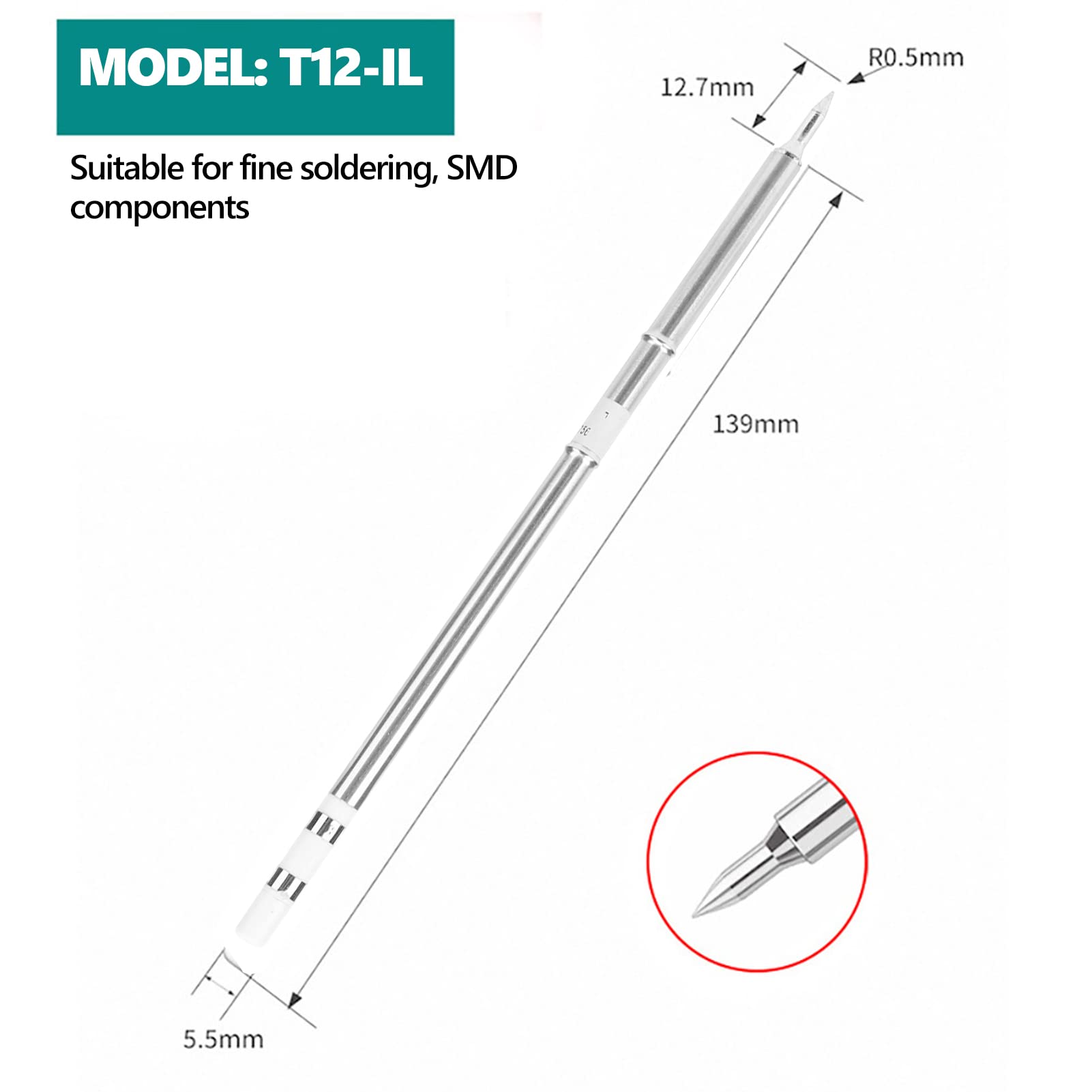 Punte per saldatore serie T12, punte di ricambio per saldatore T12 per stazione di saldatura elettrica 9550 951 952 203(T12-1401