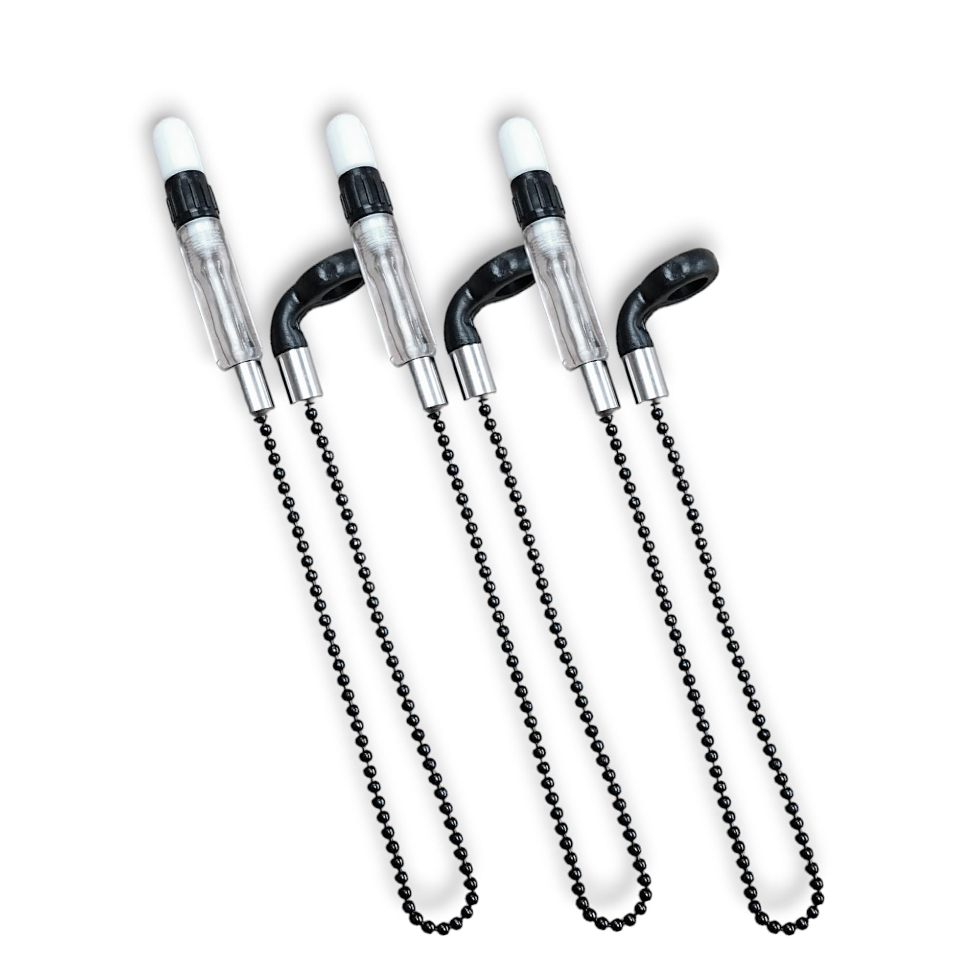 TJR Tackle 3 GTO Bobbins Bite Indicators Carp fishing Tackle for Bite Alarms and bank sticks From (CLEAR/WHITE TOP) - Image 2