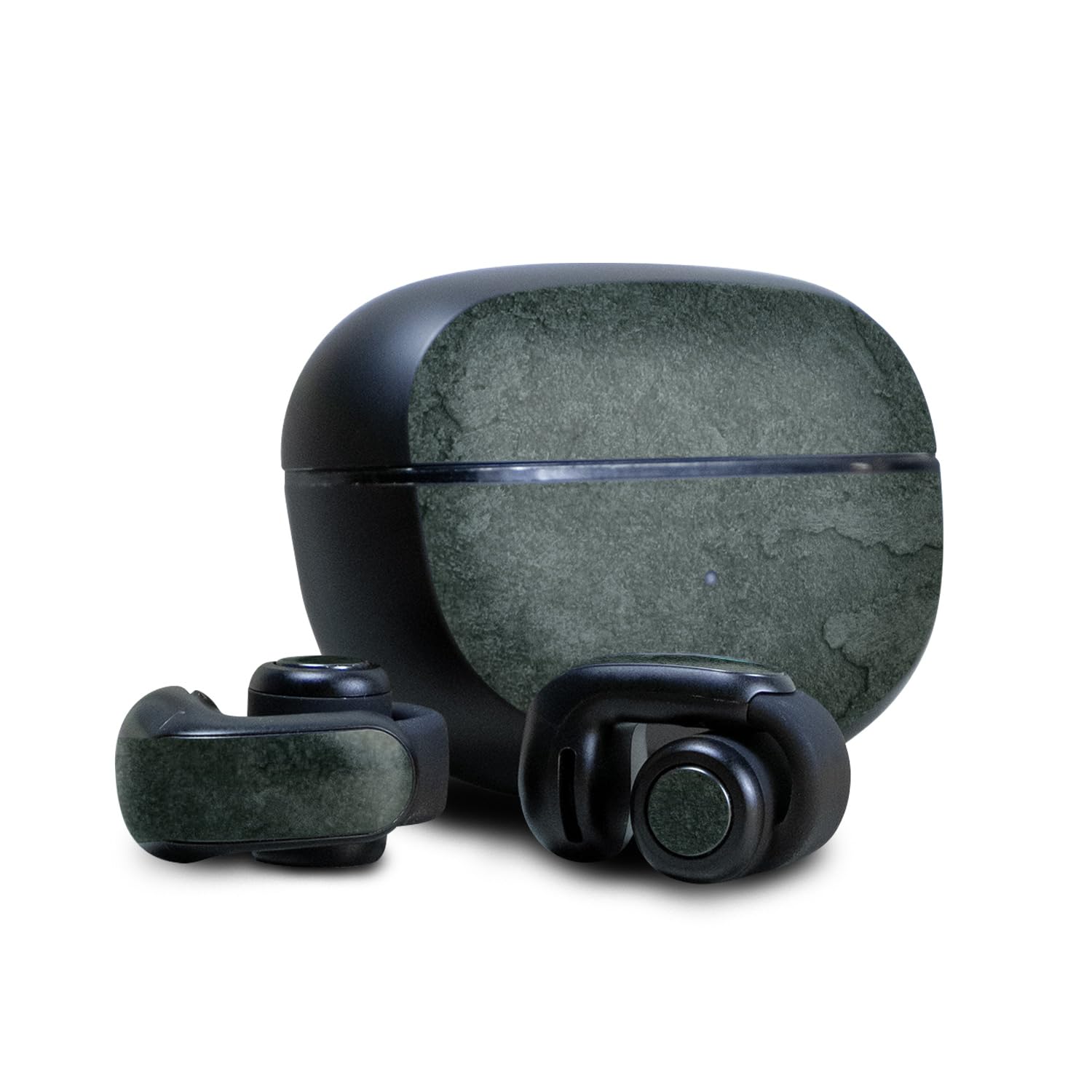 Skin Compatible with Bose Ultra Open Earbuds - Green Stone - Premium 3M Vinyl Protective Wrap Decal Cover - Easy to Apply | Crafted in The USA by MightySkins