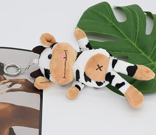 Miniatura 6 de 2 Pack Plush Cows Keychains for Women, Plush Bag Charm Stuffed Animal Car Key Chain Key Ring Pendant for Purse, Handbag Bag Decoration