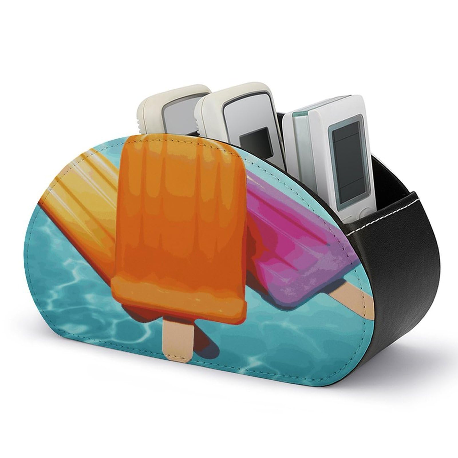 Btcowzrv Style Ice Popsicles Remote Control Holder With 5 Compartments