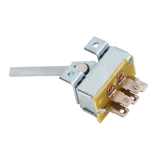 Interruptor de control del soplador, interruptor de control de ventilador HVAC 1740006 4 velocidades universal 5 terminales de pala reemplazo del