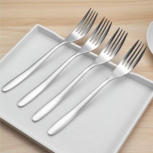 Miniatura 5 de Tenedores de cena de acero inoxidable de 12 piezas, tenedores de mesa, 8.18 pulgadas