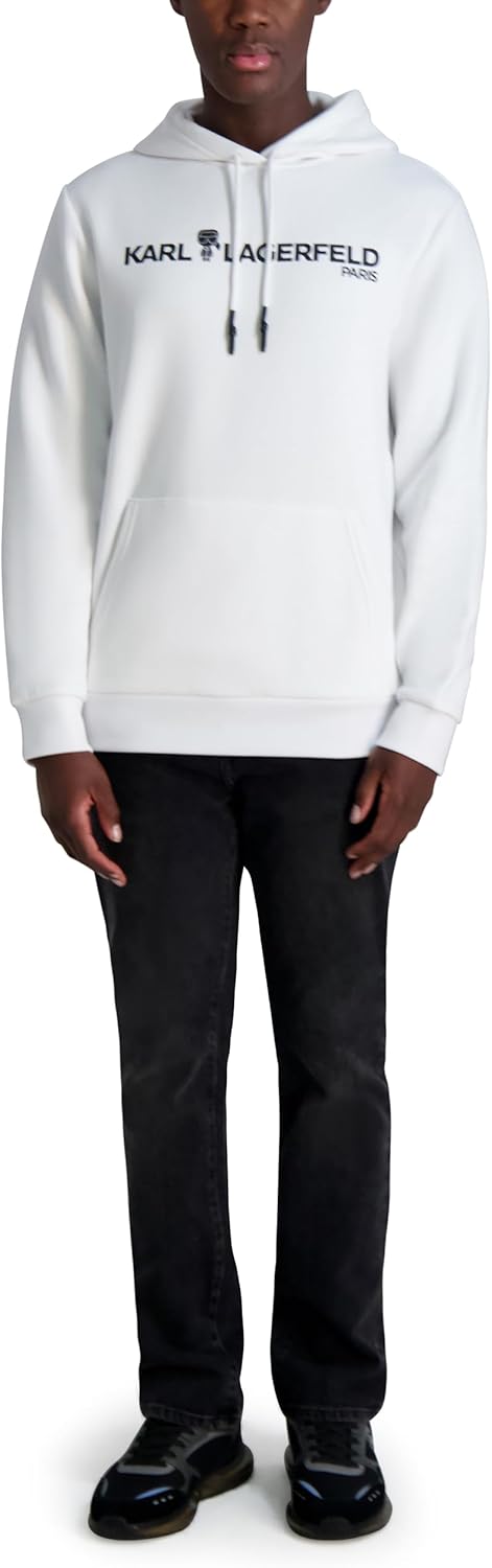 KARL LAGERFELD mens Soft Long Sleeve Hooded Sweatshirt - Image 2