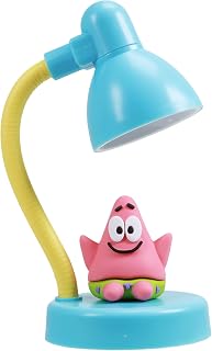 Blue Sky Studios Mini lámpara de Bob Esponja Patricio – Luz de escritorio recargable por USB – Lámpara de figura compacta – Decoración coleccionable – Regalo con licencia oficial
