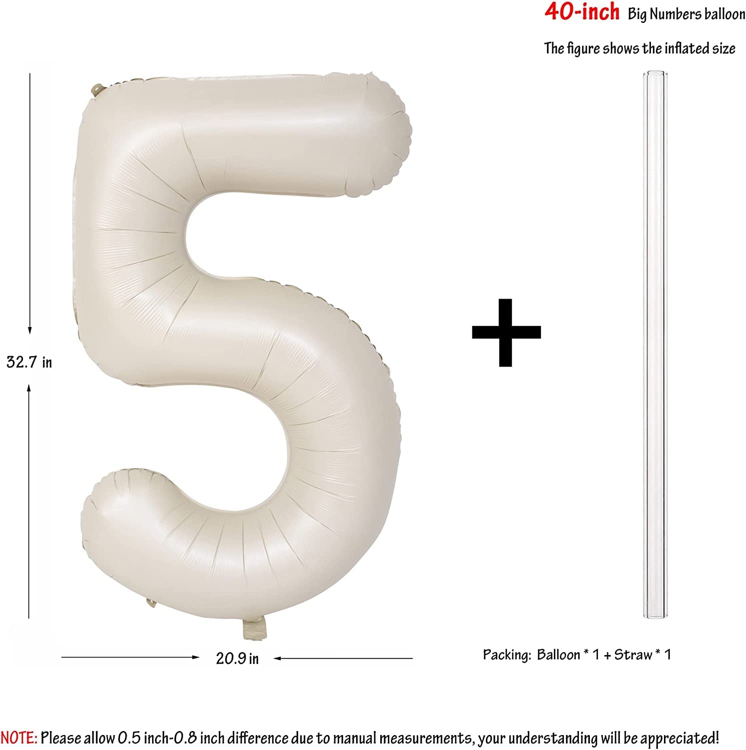 Red 0 balloon 40 Inch Giant Helium Foil Number 0 to 9 Red Balloon Birthday Wedding Party Digital Decorations (Number 0) — view 505