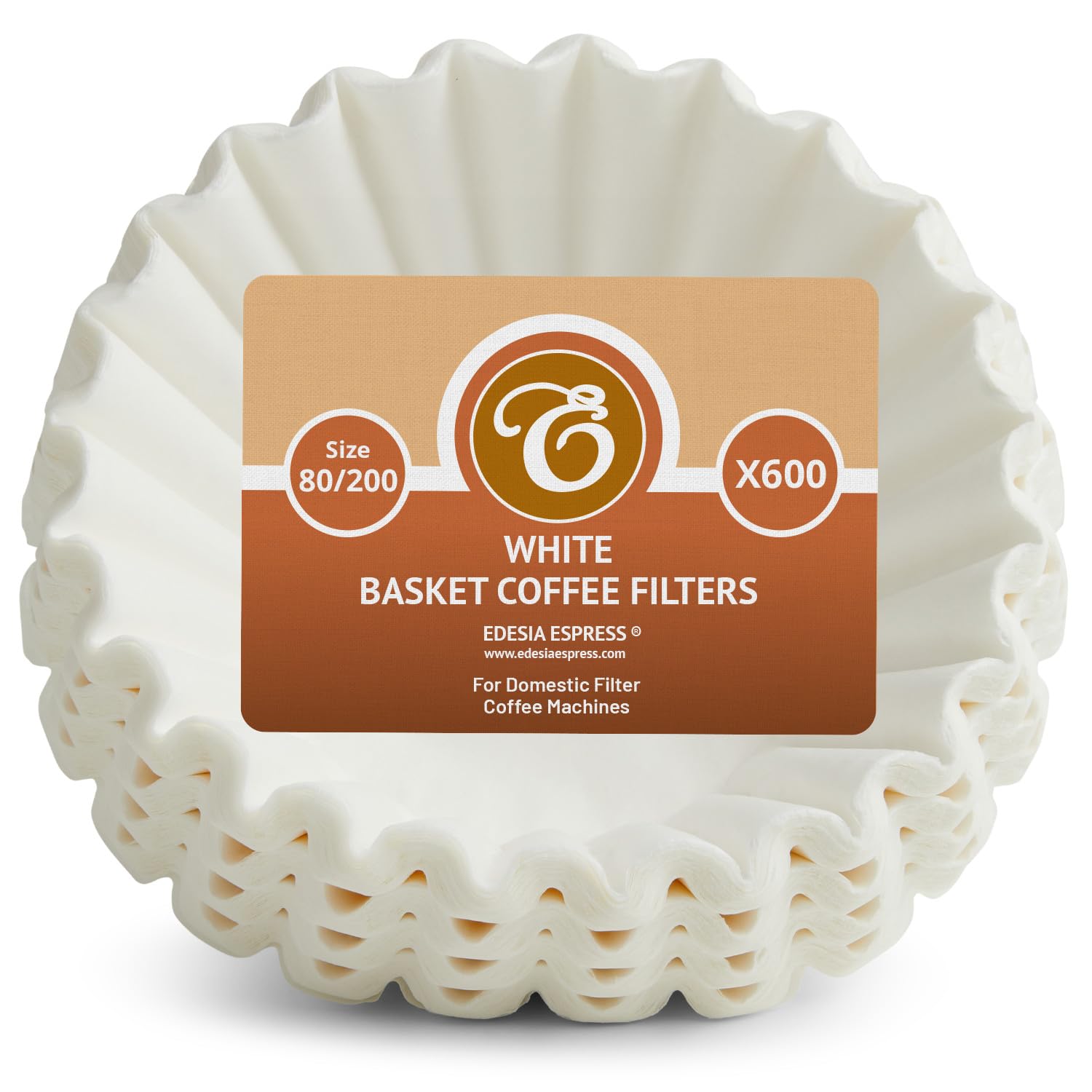 800 x 2 Pint / 8 to 12 Cup Basket Coffee Filter Papers by EDESIA ESPRESS