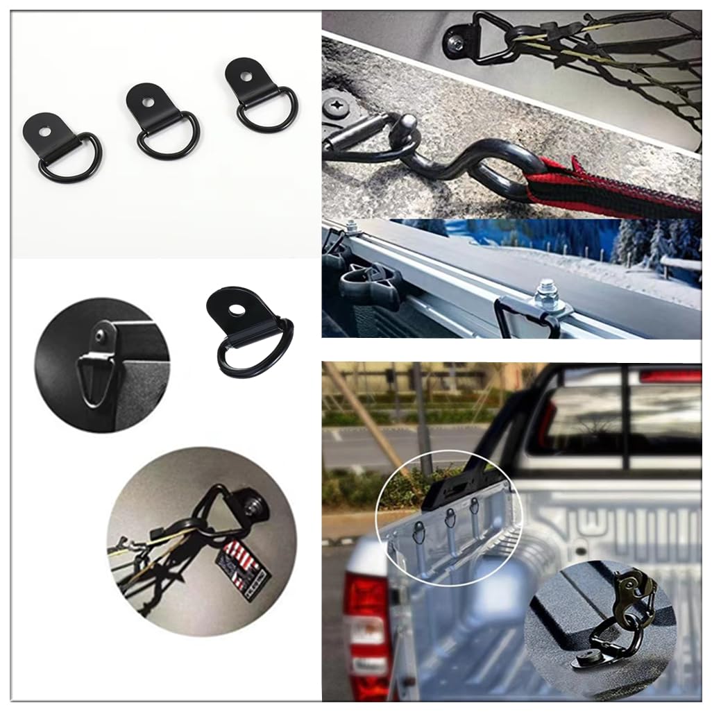 CHICIRIS 12 Anelli Di Ancoraggio A D – Resistenti Alla Corrosione – Per Rimorchi, Auto, Kayak, Biciclette – Carico Lavoro 400 Libbre