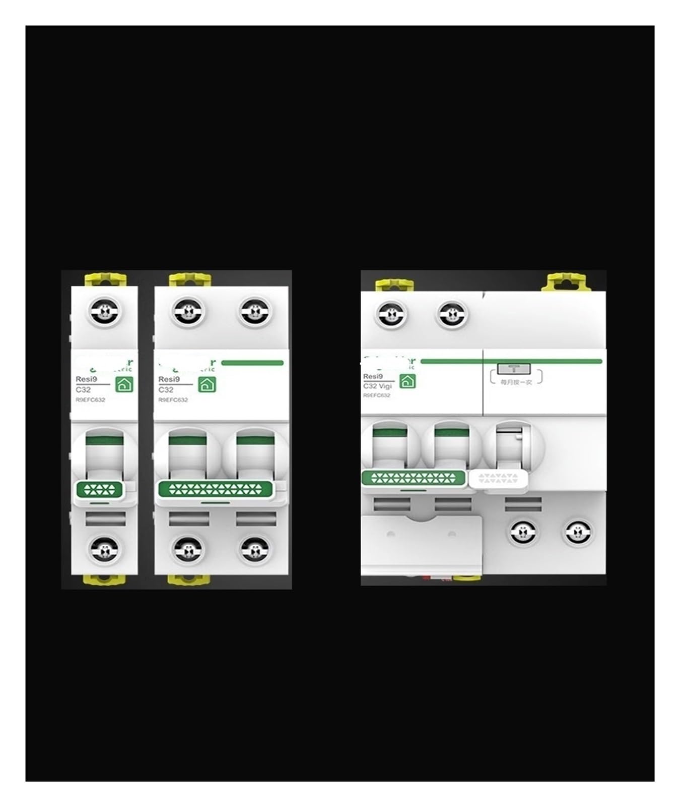 Interrupteur à air R9 disjoncteur robuste 2P 63A haute capacité 80A