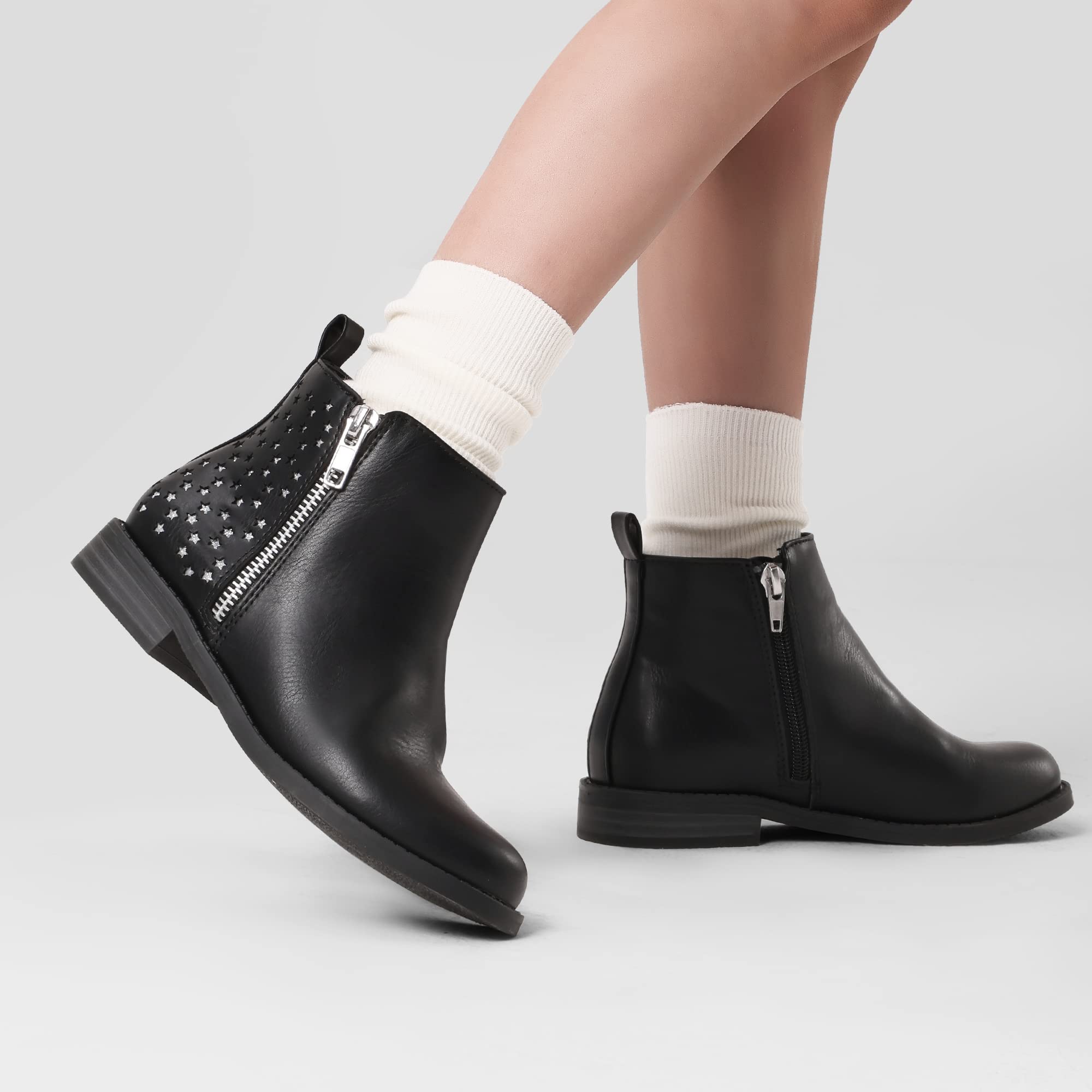 DREAM PAIRS Stivaletti Bambina Stelle Glitter