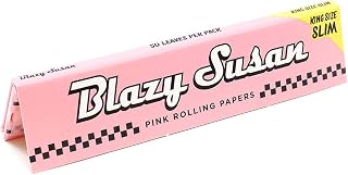 Blazy Susan - Kingsize Slim Pink Rolling Papers - 50 Leaves Per Pack