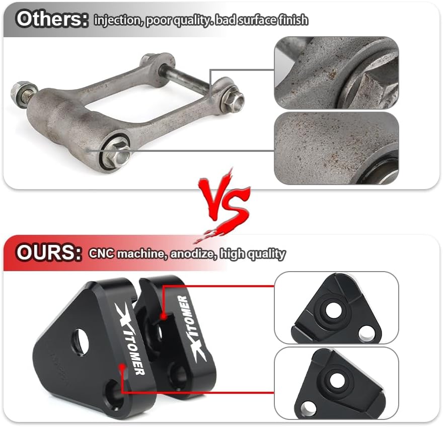 Xitomer 1.5'' Lowering Links Compatible with MT-03 2016-2024 MT 03 & YZF-R3 2015-2025 YZF R3 Suspension Links Motorcycle Lower Link kits
