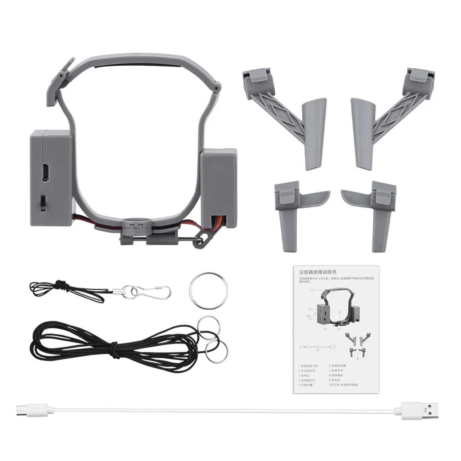 Système de largage, Compatible avec DJI Air 3/Air 3S, Lanceur à dégagement Rapide for la pêche, Cadeaux de Mariage, Accessoires de Sauvetage for Drones