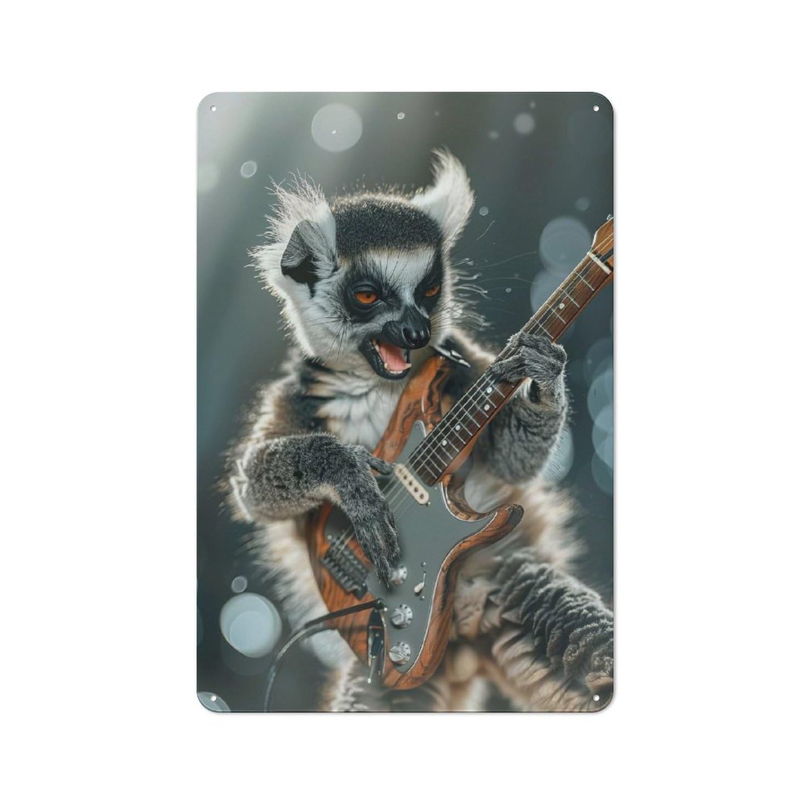 Junmoney Style-21 Vintage Tin Sign 30X20cm With Lemur Rock For Hallway Wall, For Home Interiors, Feature Walls And Decorative Displays