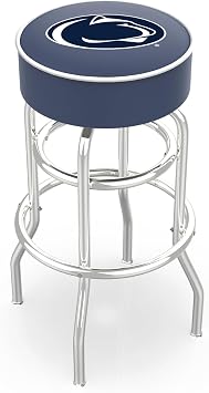 HBS L7C1 Penn State 25 Double-Ring Swivel Counter Stool with Chrome Finish