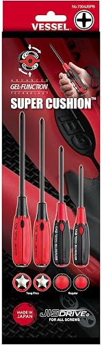 VESSEL SUPER CUSHION JISDRIVE Screwdriver 4PC. Set