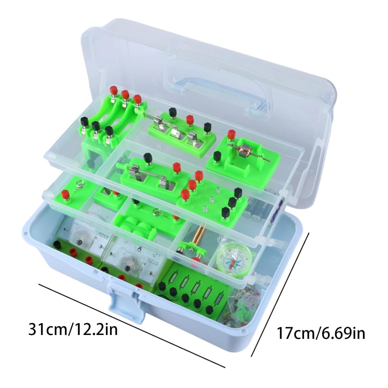 Kit for esperimenti su elettricità e magnetismo Laboratorio di fisica | Kit di base for l'apprendimento dell'elettricità nei circuiti di base Elettromagnetismo