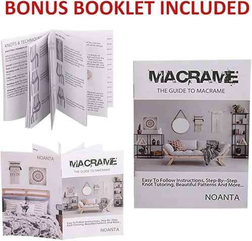 Miniatura 11 de NOANTA Cuerda de macramé color naranja brillante, 0.079 in x 220 yardas, cuerda de algodón colorido para colgar en la pared, ganchos de plantas