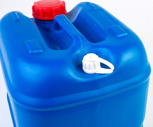 Miniatura 3 de Hudson Exchange Contenedor con mango de 25 galones 10 litros con tapa HDPE de grado alimenticio sin BPA color azul